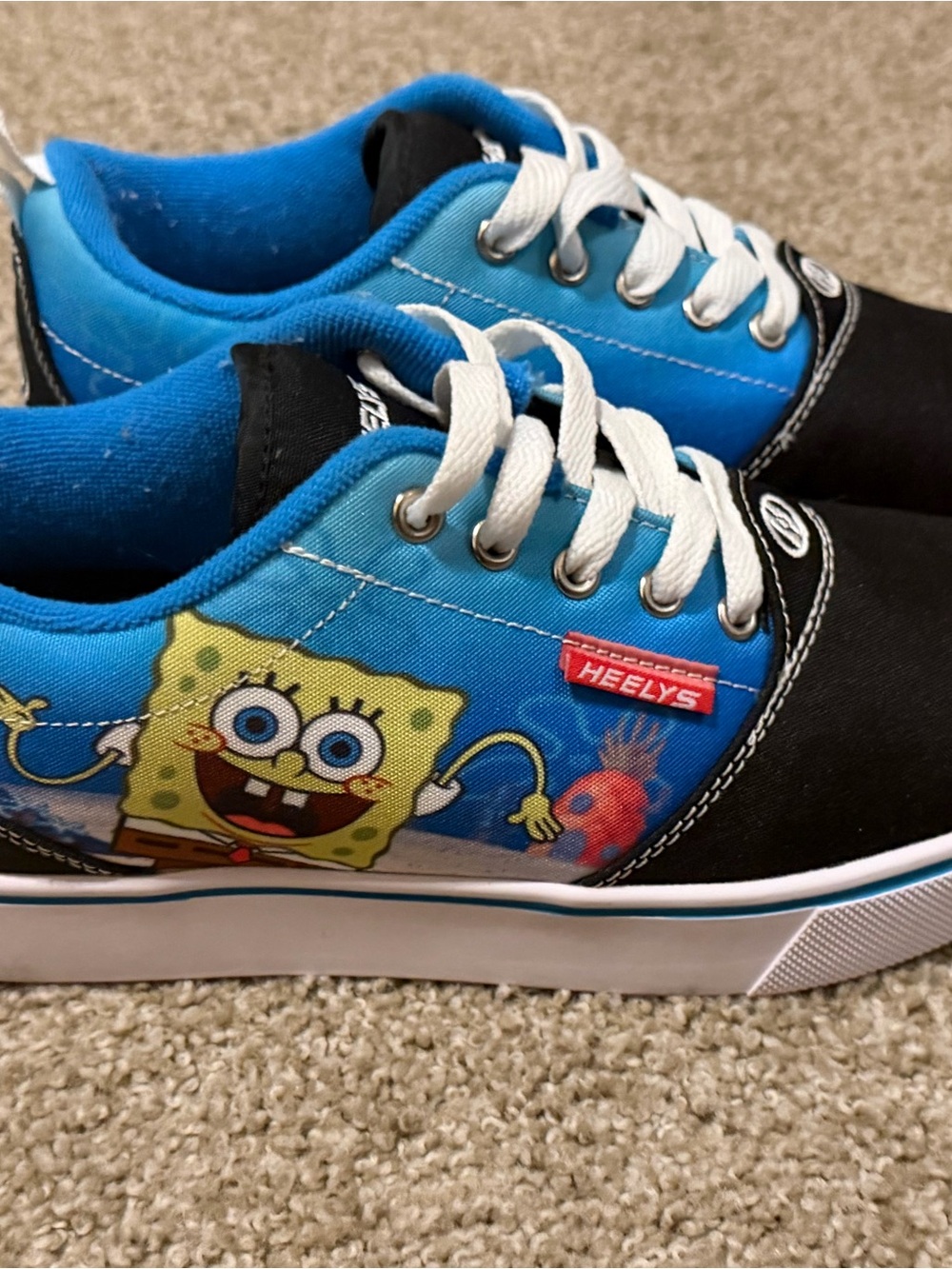 Heelys Kids Blue & Black SpongeBob Lace-Up Skate Shoes